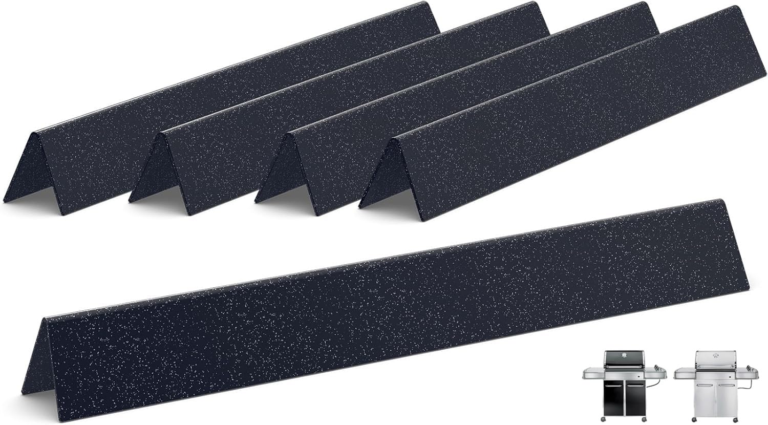 QuliMetal 24.5 Inch Flavorizer Bar for Weber Genesis grill, top view