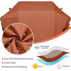 QuliMetal 51 Inch Grill Cover displayed on a Weber Spirit grill