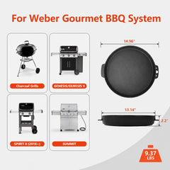 QuliMetal 7421 Griddle on Weber 22 inch Grill