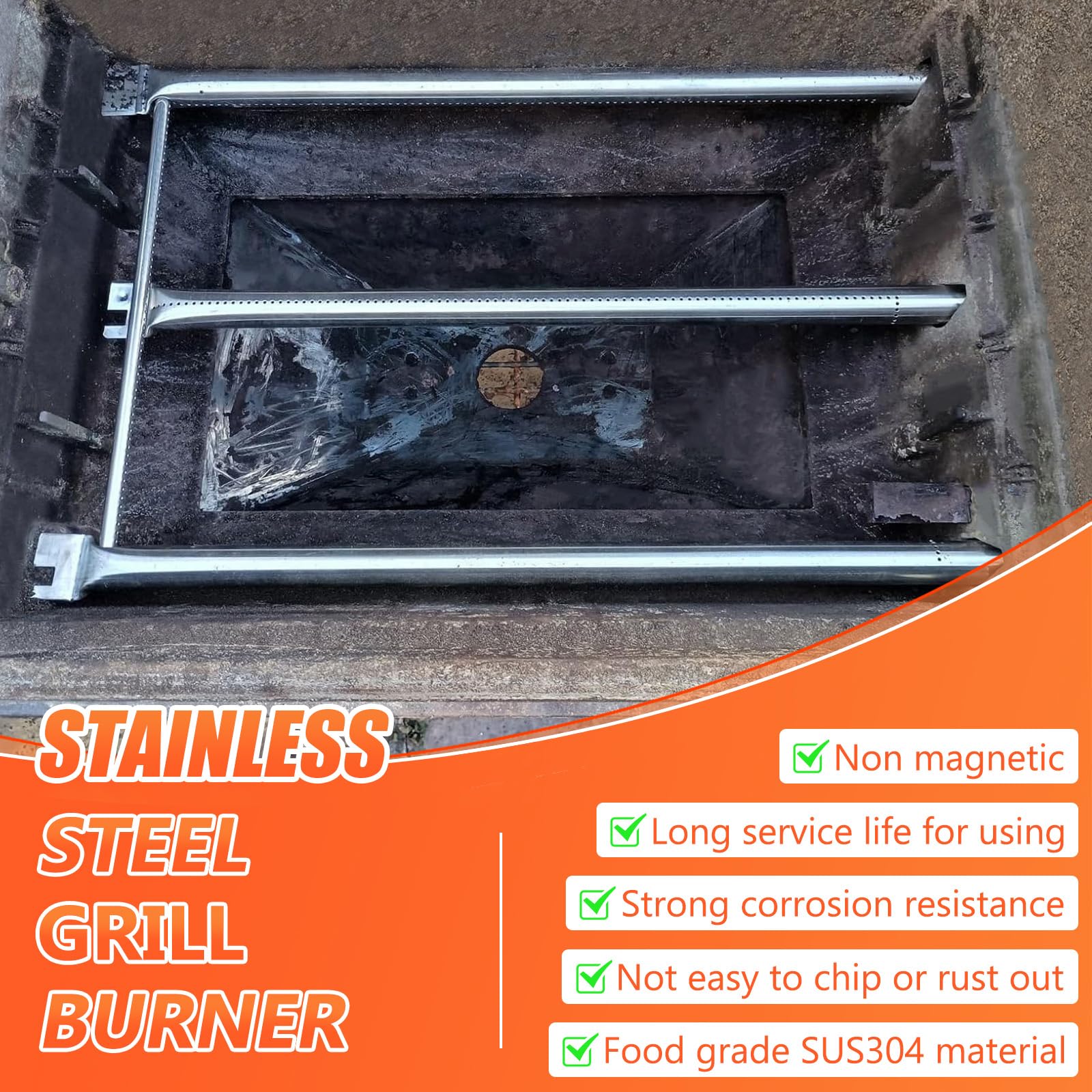 QuliMetal 7508 Burner Tubes back view