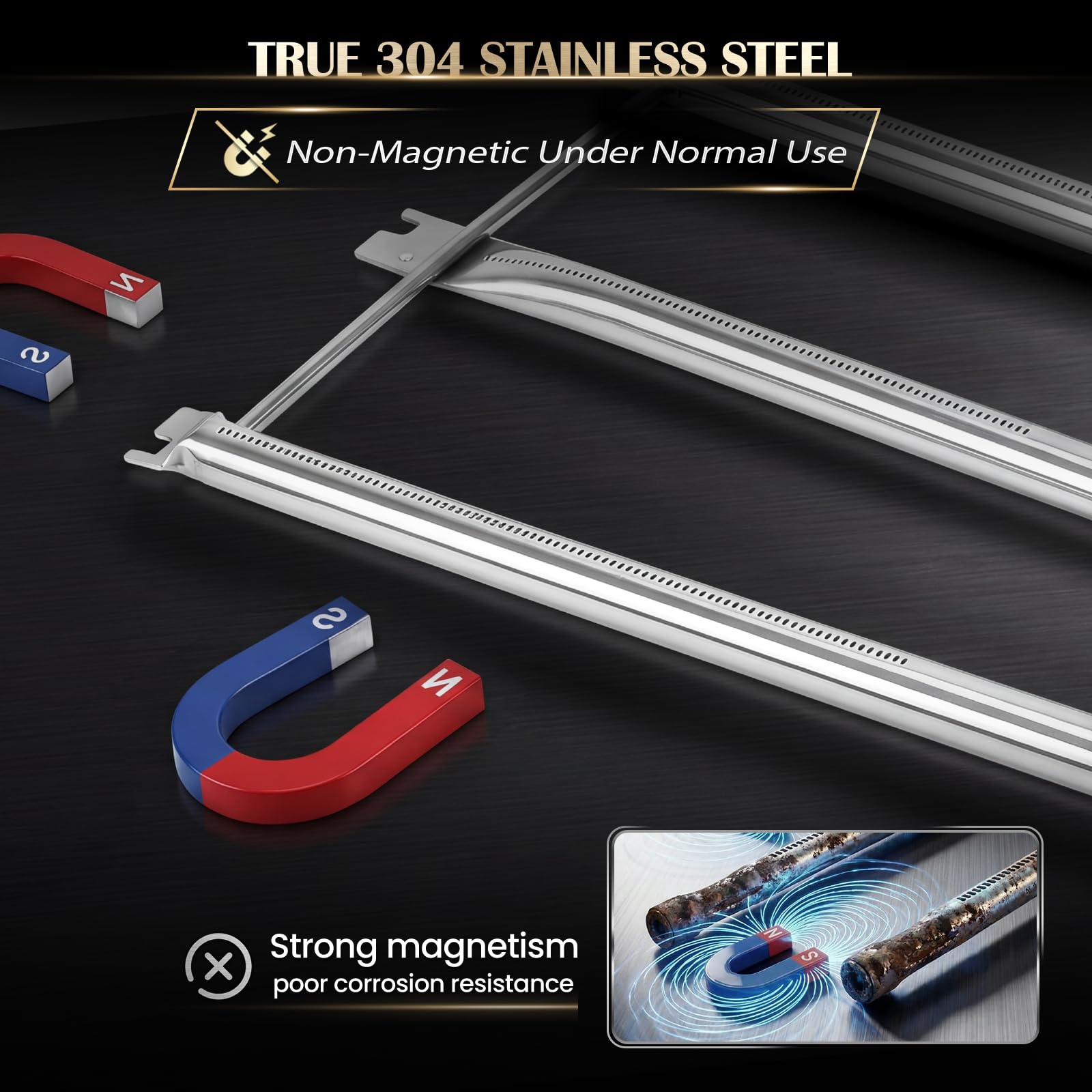 QuliMetal burner tubes dimensions and specifications