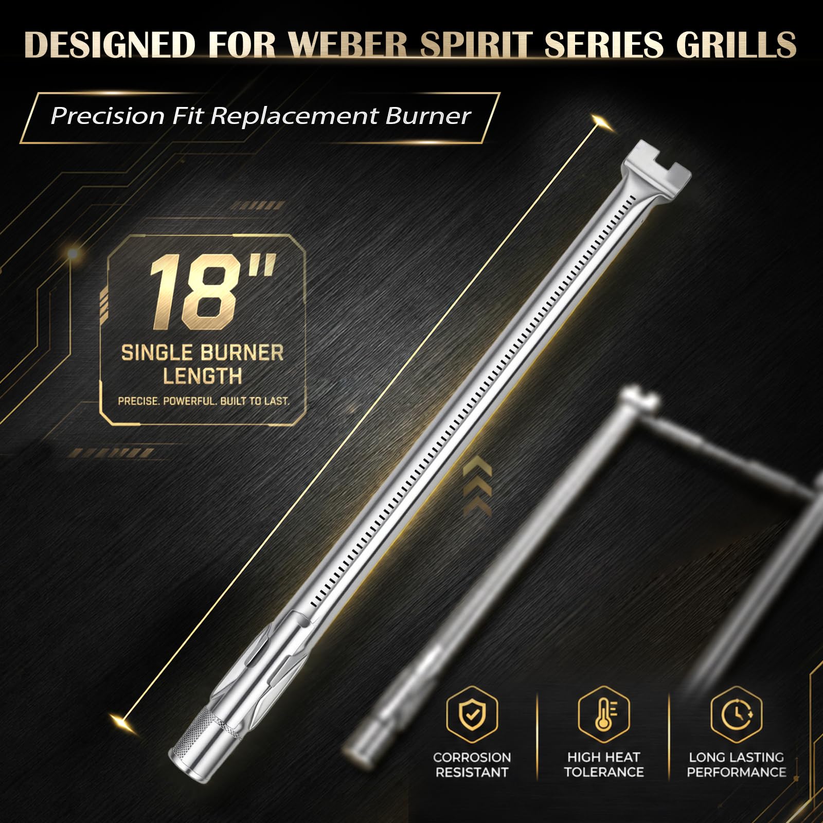 QuliMetal Burner Tubes package with instructions