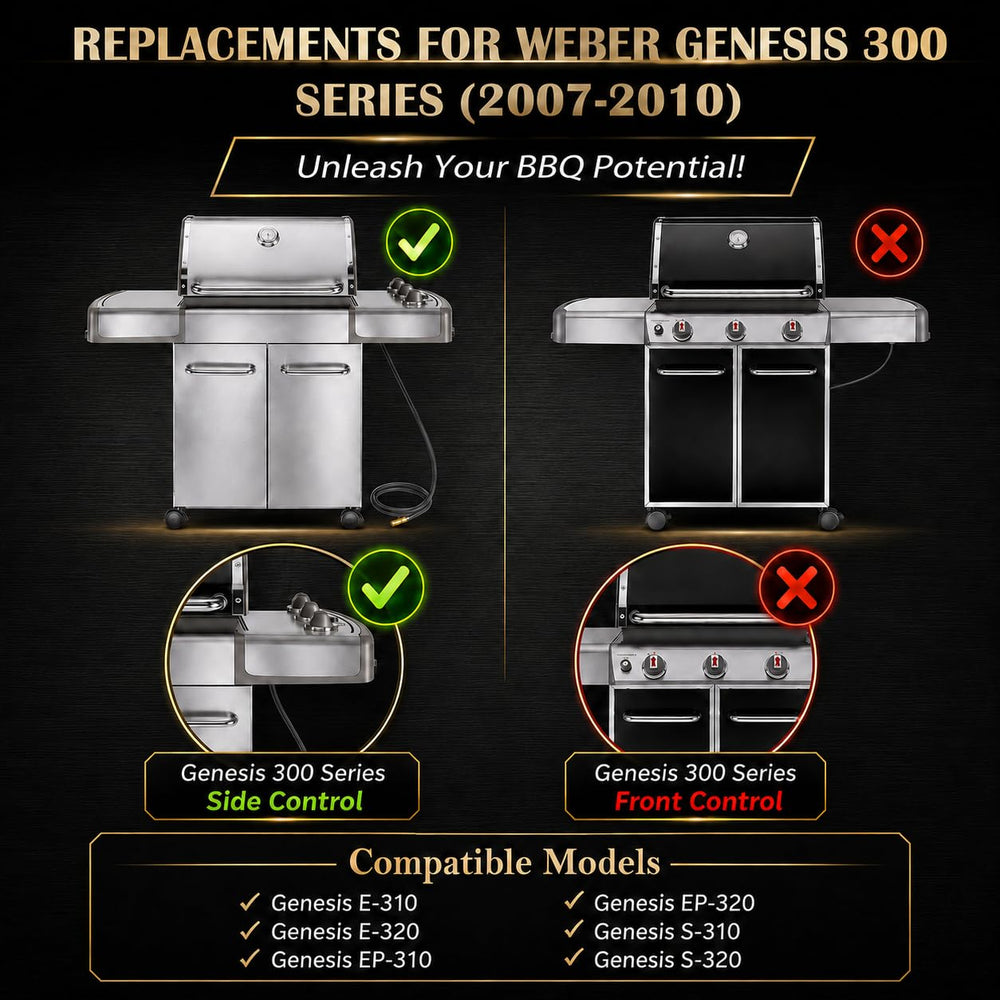 QuliMetal crossover burner tube for Weber grills