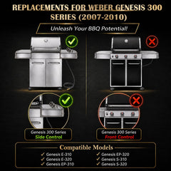 QuliMetal crossover burner tube for Weber grills