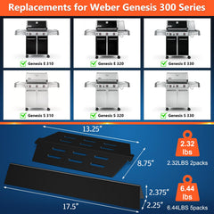 QuliMetal flavorizer bars for Weber Genesis 300 Series