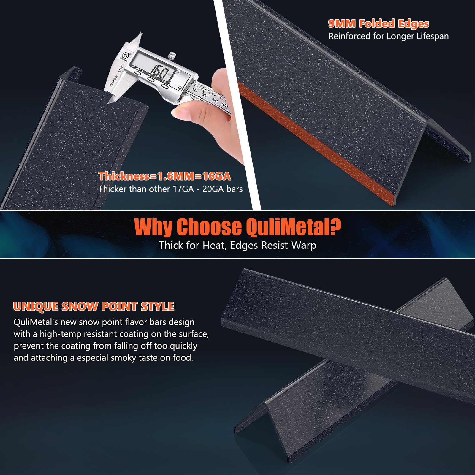 QuliMetal Flavorizer Bars packaged with product information
