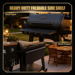 QuliMetal Foldable Front Shelf installed on Pit Boss Austin XL 1000