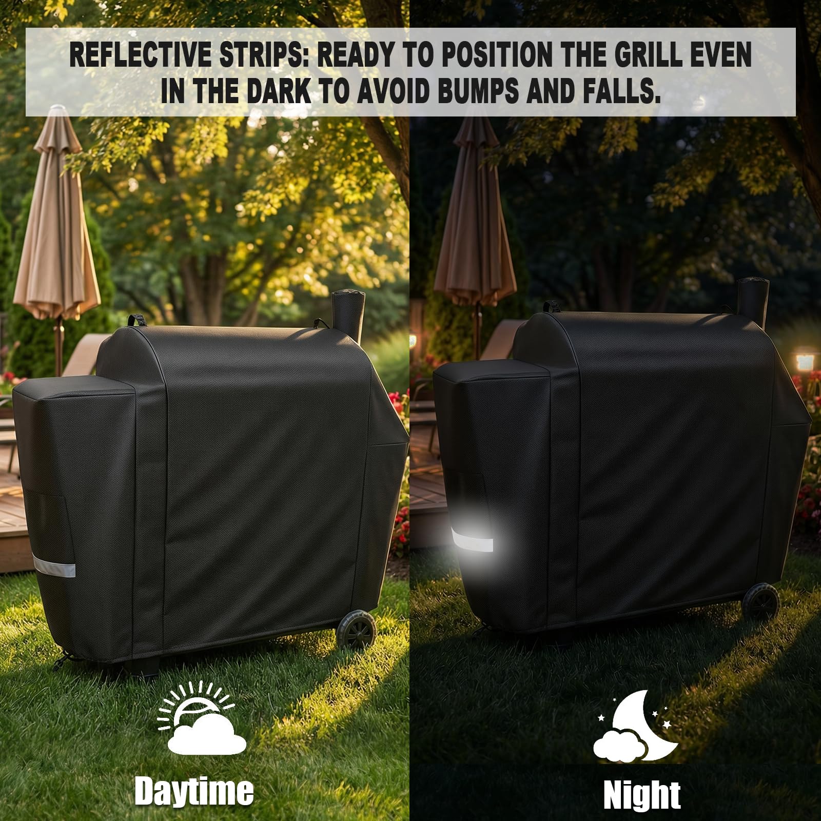 QuliMetal Grill Cover black fabric texture