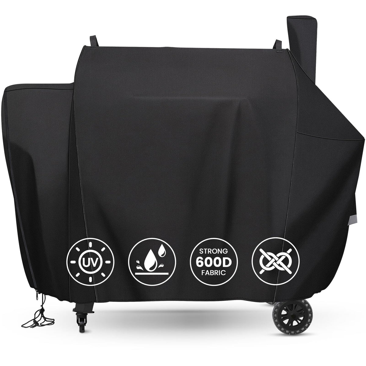 QuliMetal Grill Cover for Pit Boss Competition 1600 black front view