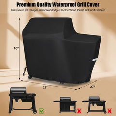 QuliMetal Grill Cover for Traeger Woodridge side view