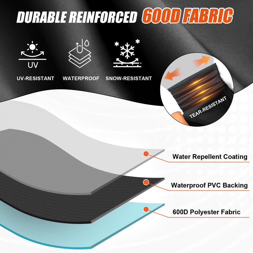 QuliMetal Grill Cover on Pit Boss grill, side view
