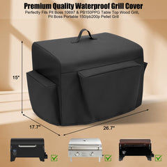 QuliMetal grill cover showing durable stitching and handles