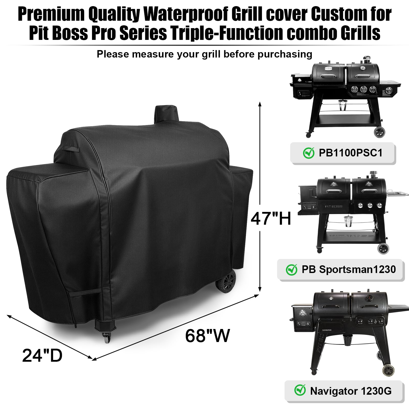 QuliMetal Grill Cover showing zipper closure detail
