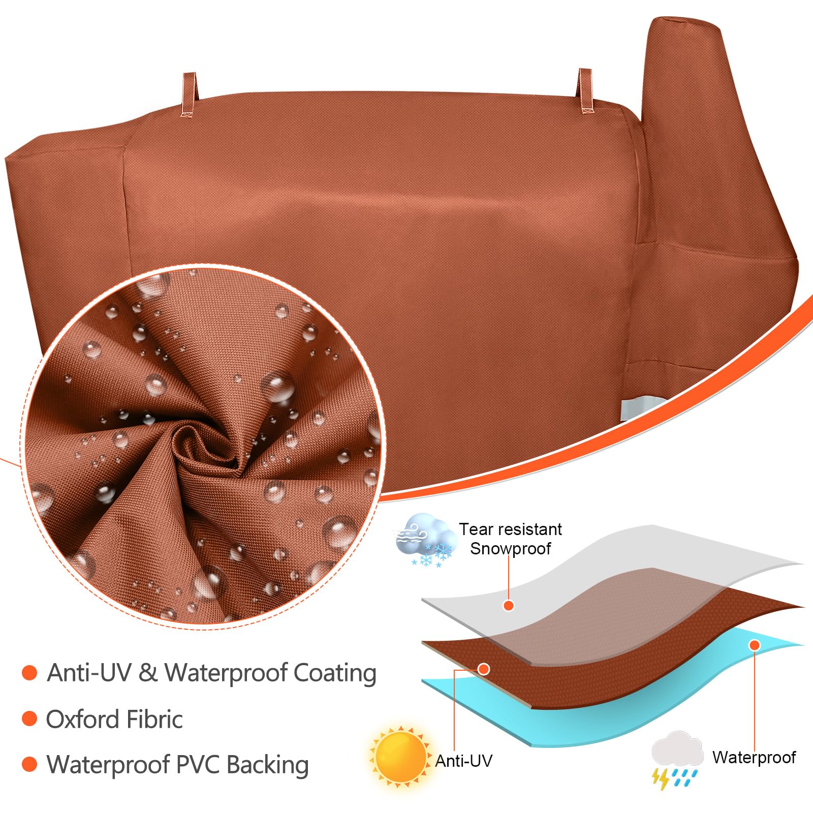 QuliMetal Grill Cover side view showing elastic drawstring
