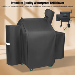 QuliMetal Grill Cover side view with reflective tape