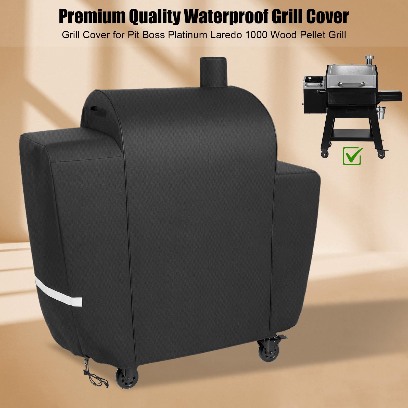 QuliMetal Grill Cover with zipper closure