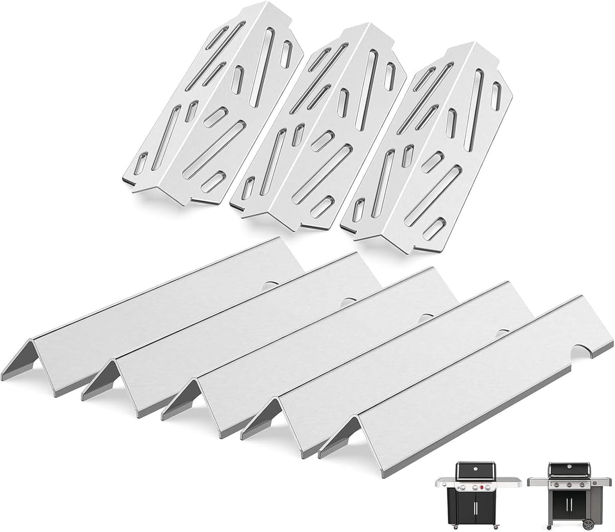 QuliMetal Grill Flavorizer Bar front view stainless steel