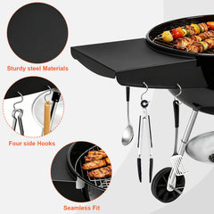 QuliMetal Grill Table Shelf attached to Weber Kettle Grill
