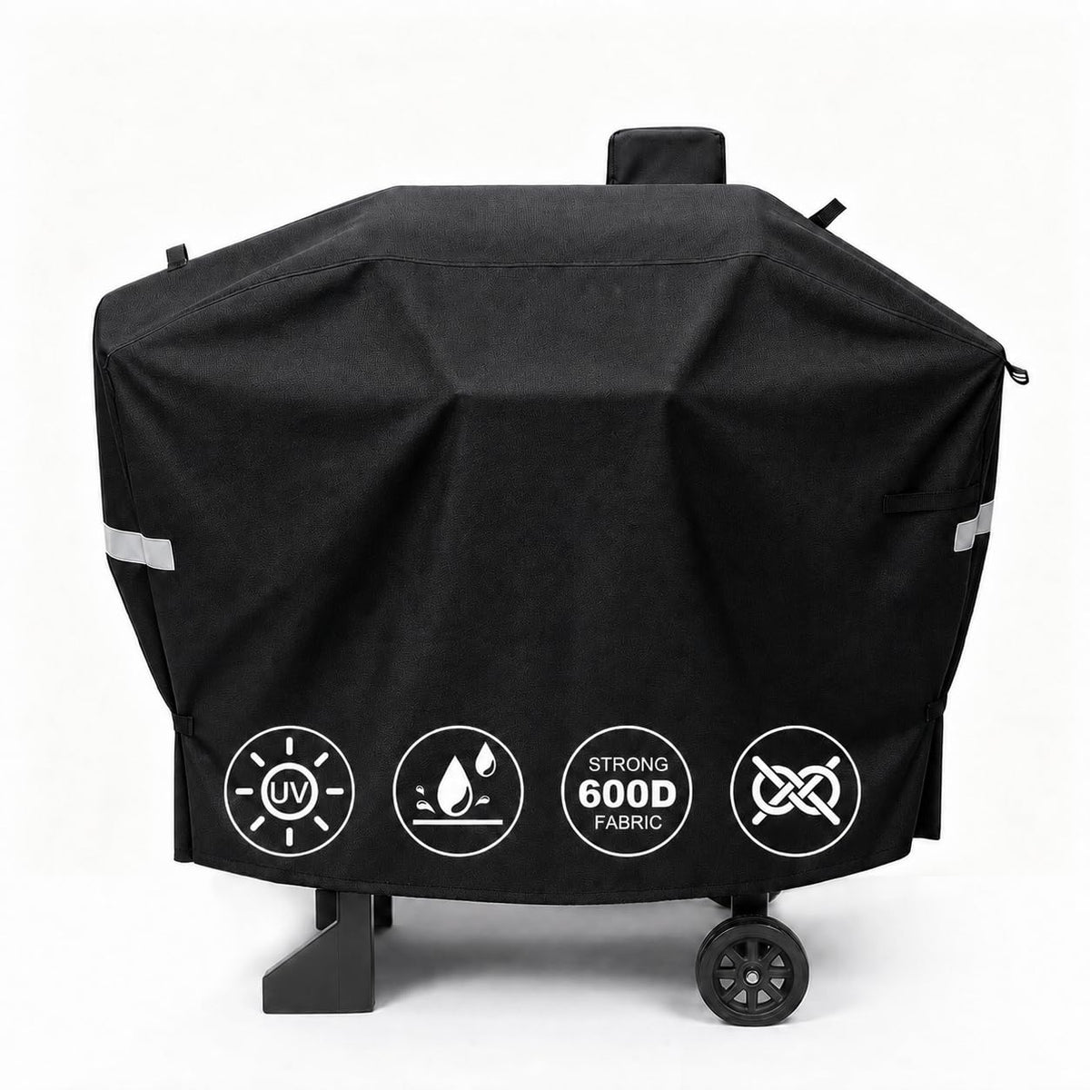 QuliMetal Pellet Grill Cover for Camp Chef DLX 24, front view