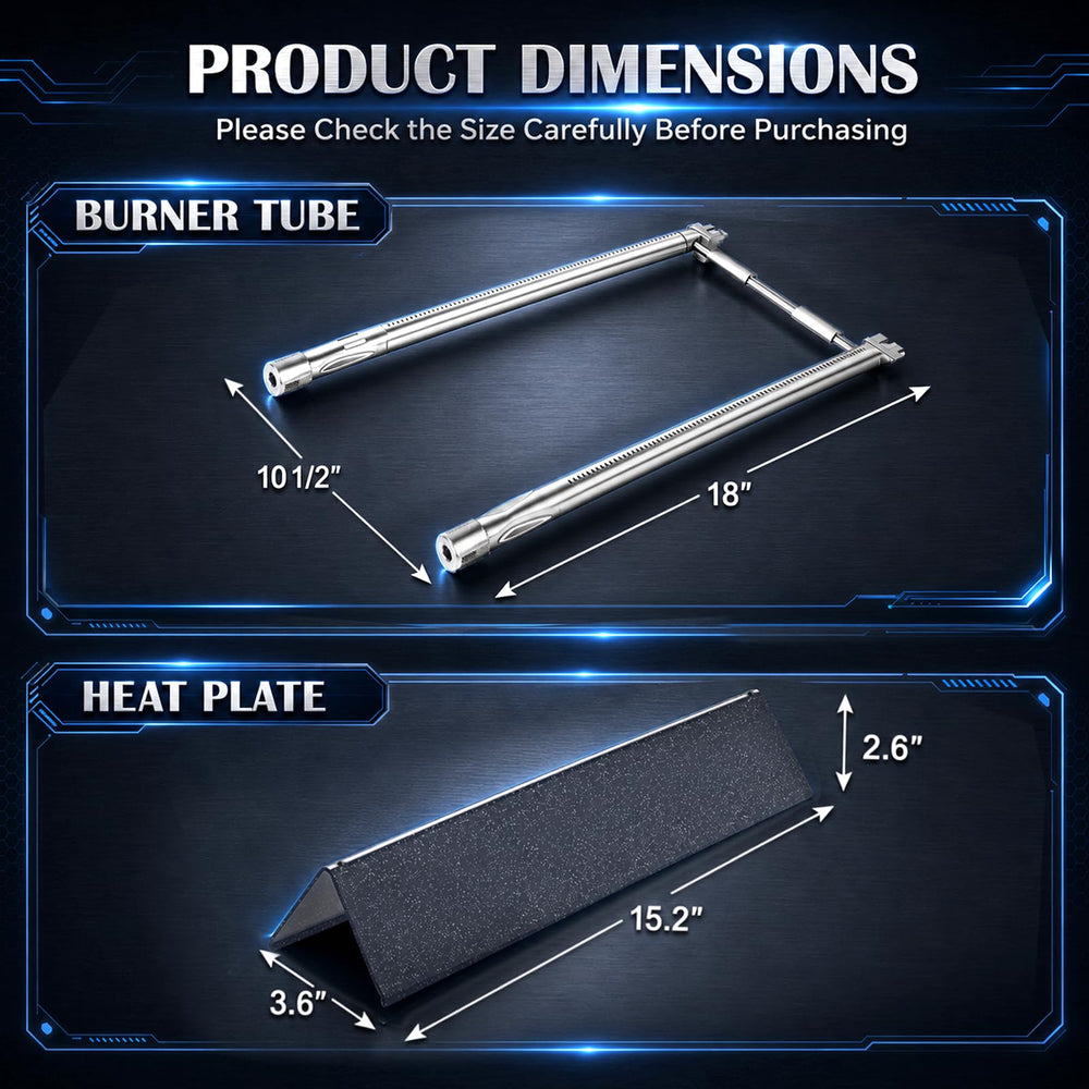 QuliMetal stainless steel burner tubes included in the kit
