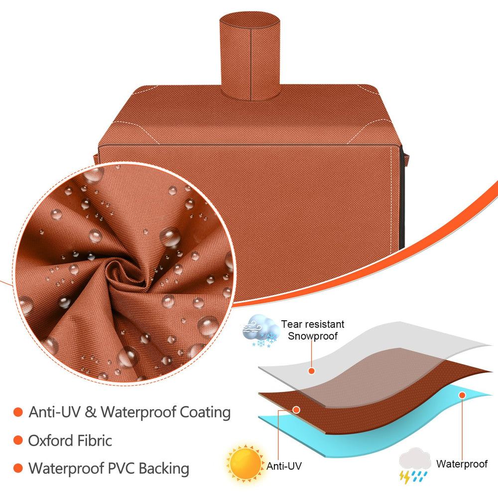 QuliMetal Vertical Smoker Cover on Pit Boss smoker in outdoor setting
