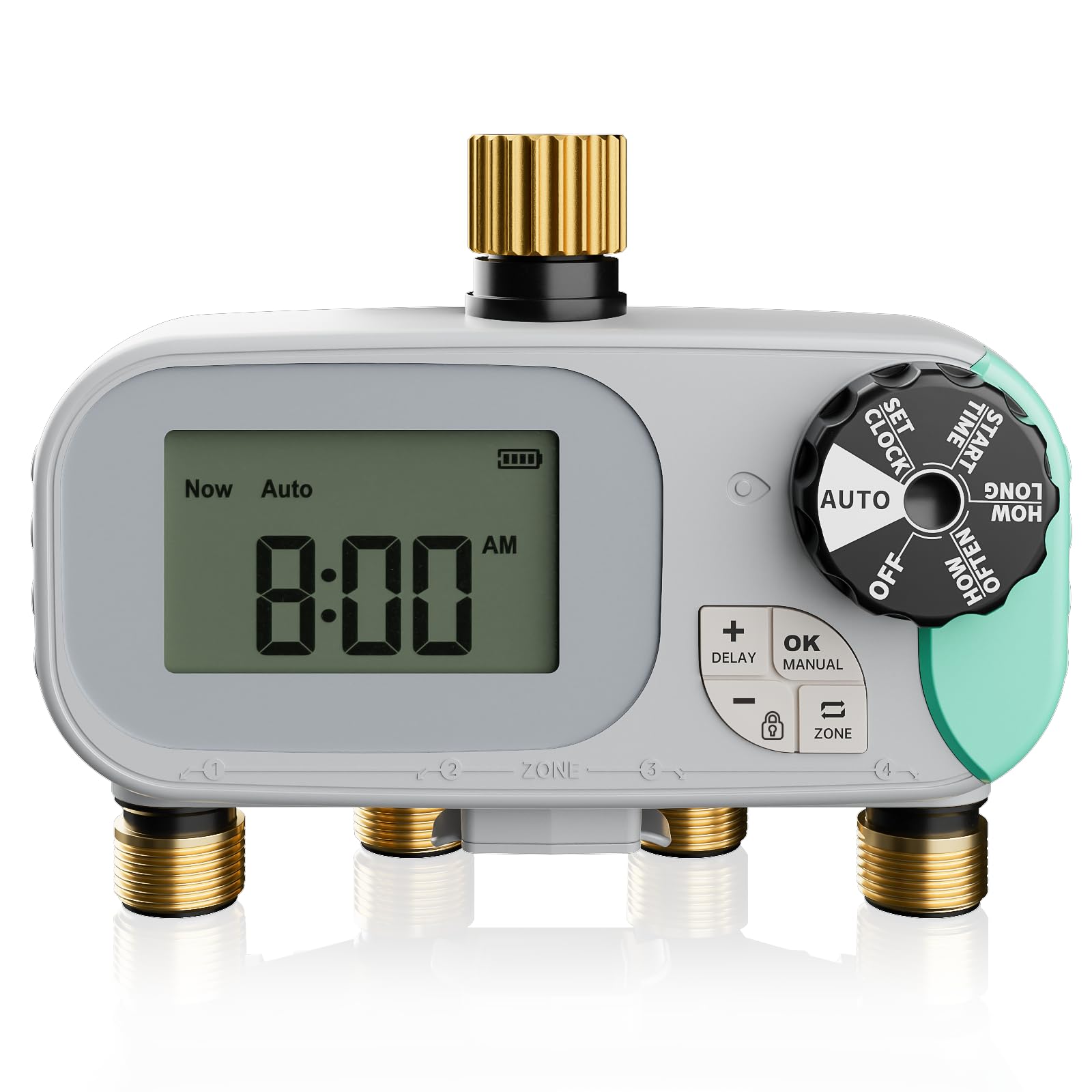 QUOBAS Sprinkler Timer front view with digital display