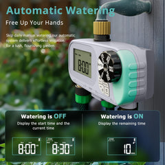 QUOBAS Sprinkler Timer in use in a garden setting