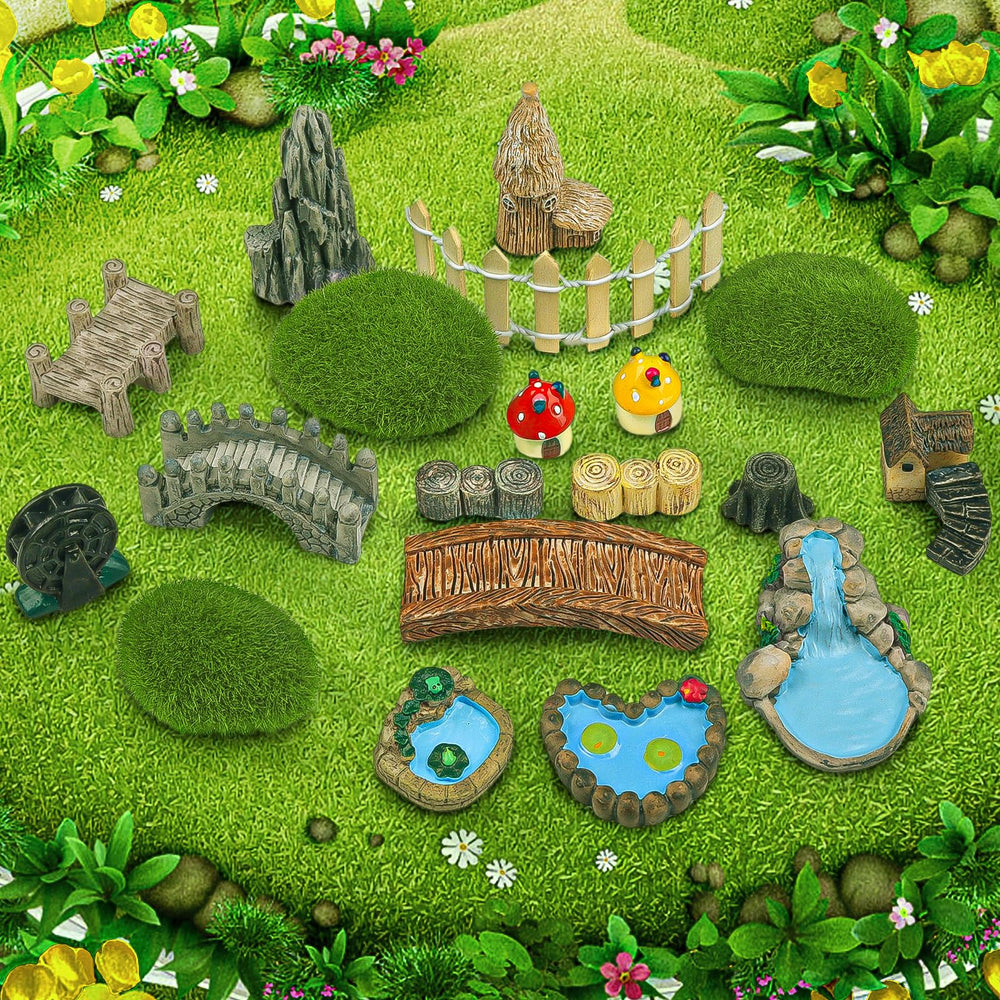 QUOZUO Water Well and Pond miniatures
