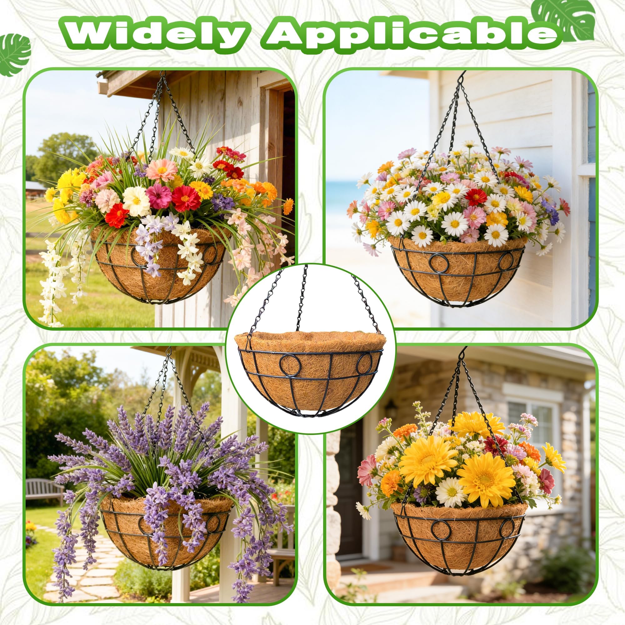 Qusuxi packaging for 12 Inch Metal Hanging Baskets