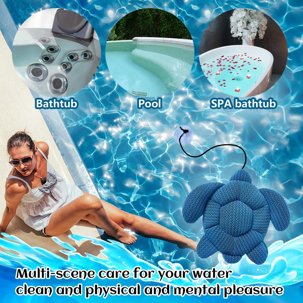 Quttisay Hot Tub Scum Absorber Turtle side view