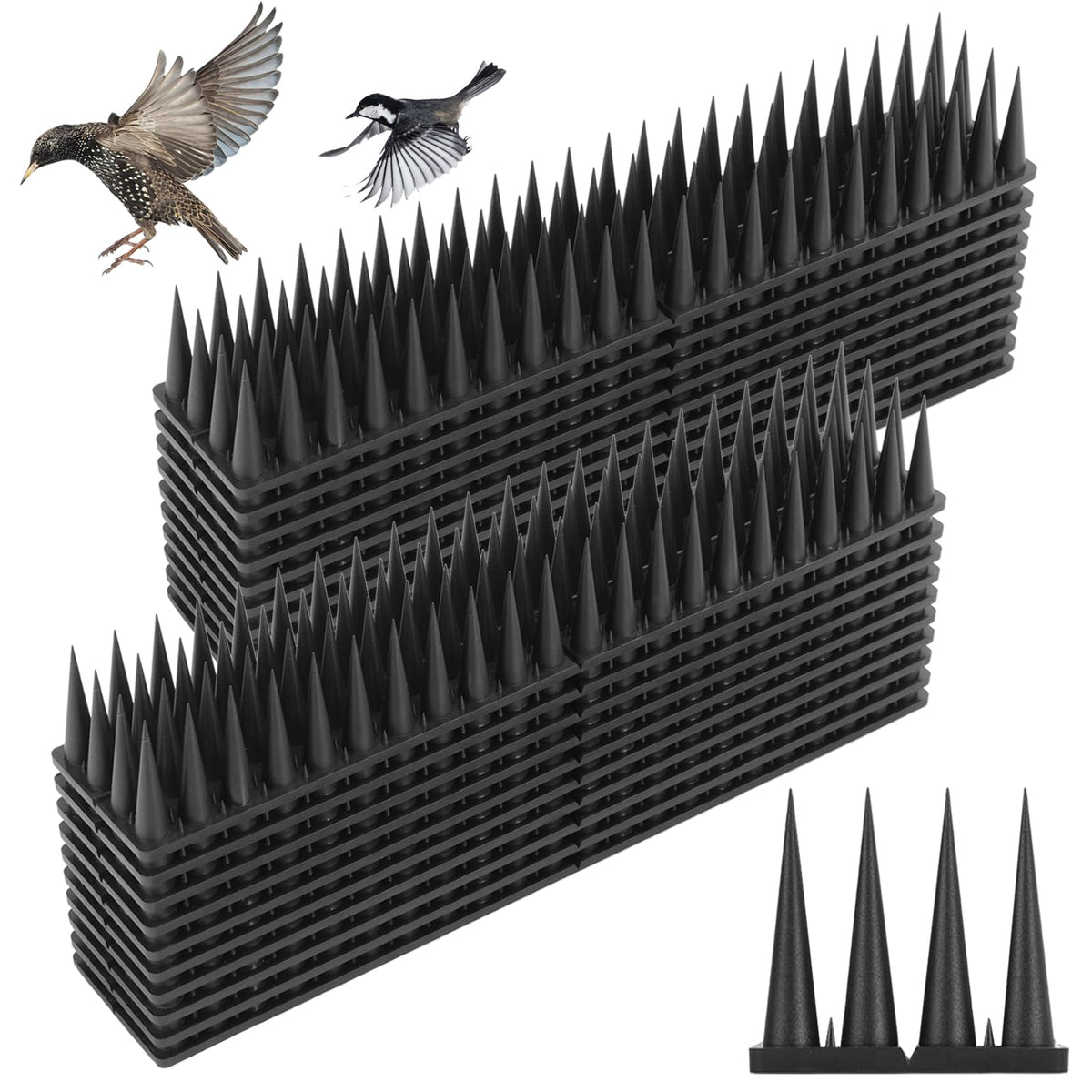 Quunoot Bird Spikes 20 pack, black color
