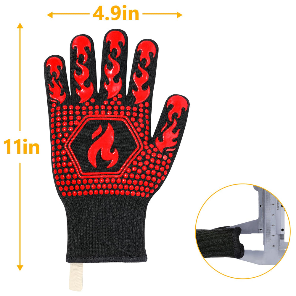 QUWIN BBQ Gloves close-up on wrist cuff