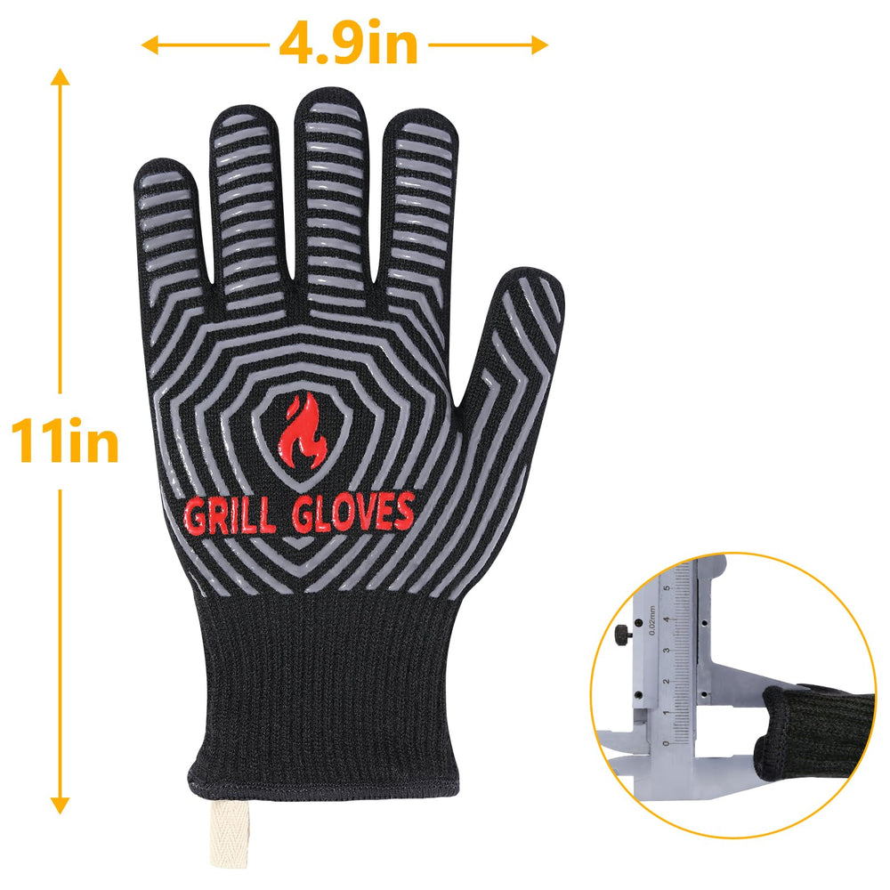 QUWIN BBQ Gloves laid flat on a kitchen countertop