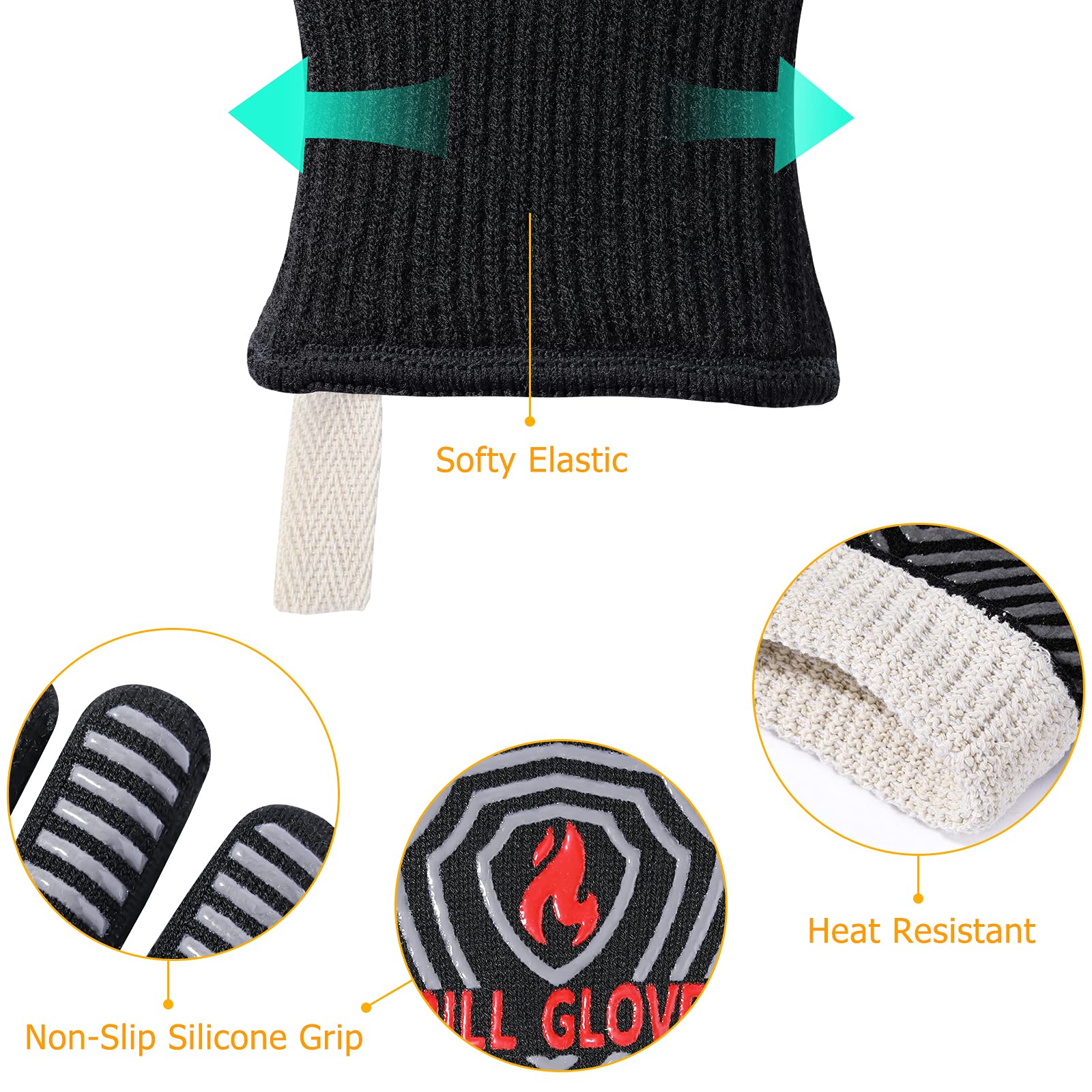 QUWIN BBQ Gloves packaging with product details