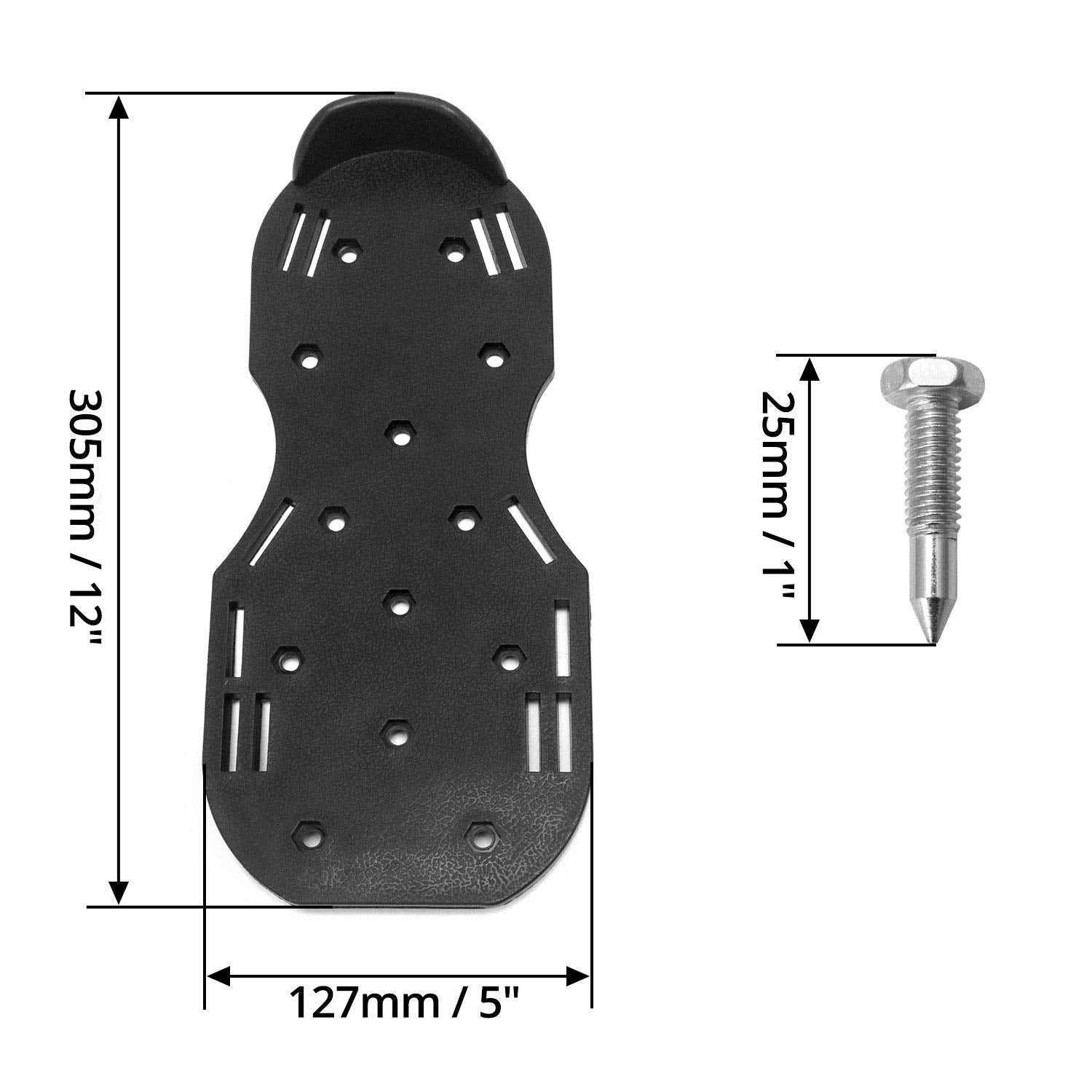 QWORK Epoxy Floor Spiked Shoes adjustable straps fitting different sizes