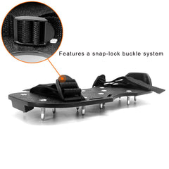 QWORK Epoxy Floor Spiked Shoes packaging showing four pairs included