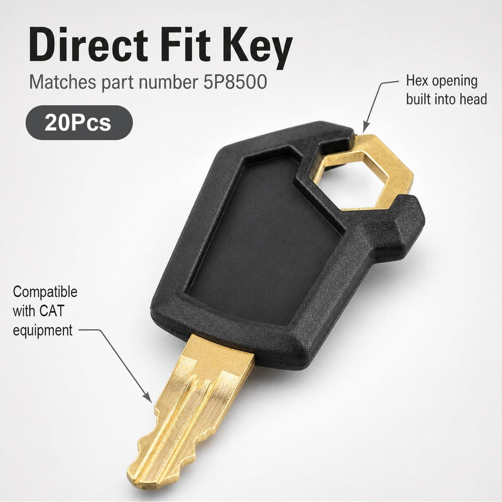 QWORK Equipment Keys 20 Pack side view with packaging