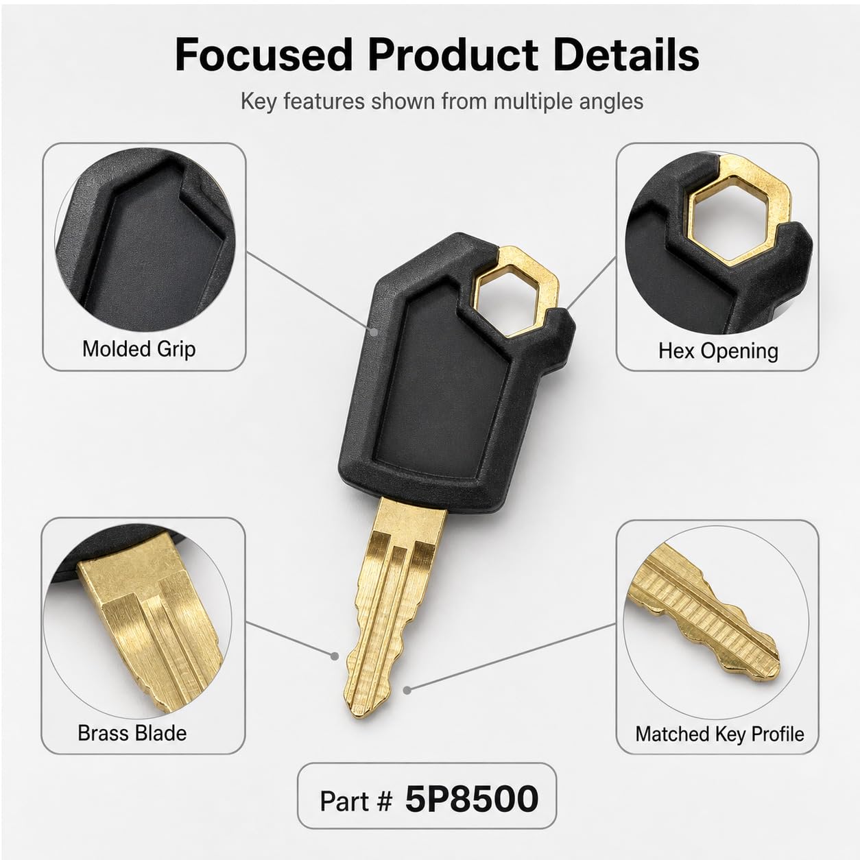 QWORK Equipment Keys displayed on a workbench