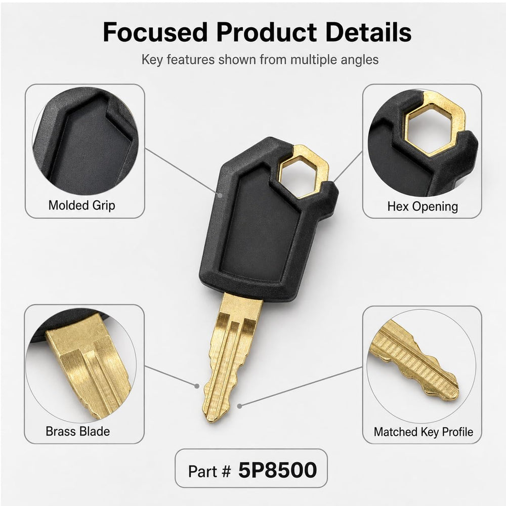 QWORK Equipment Keys displayed on a workbench