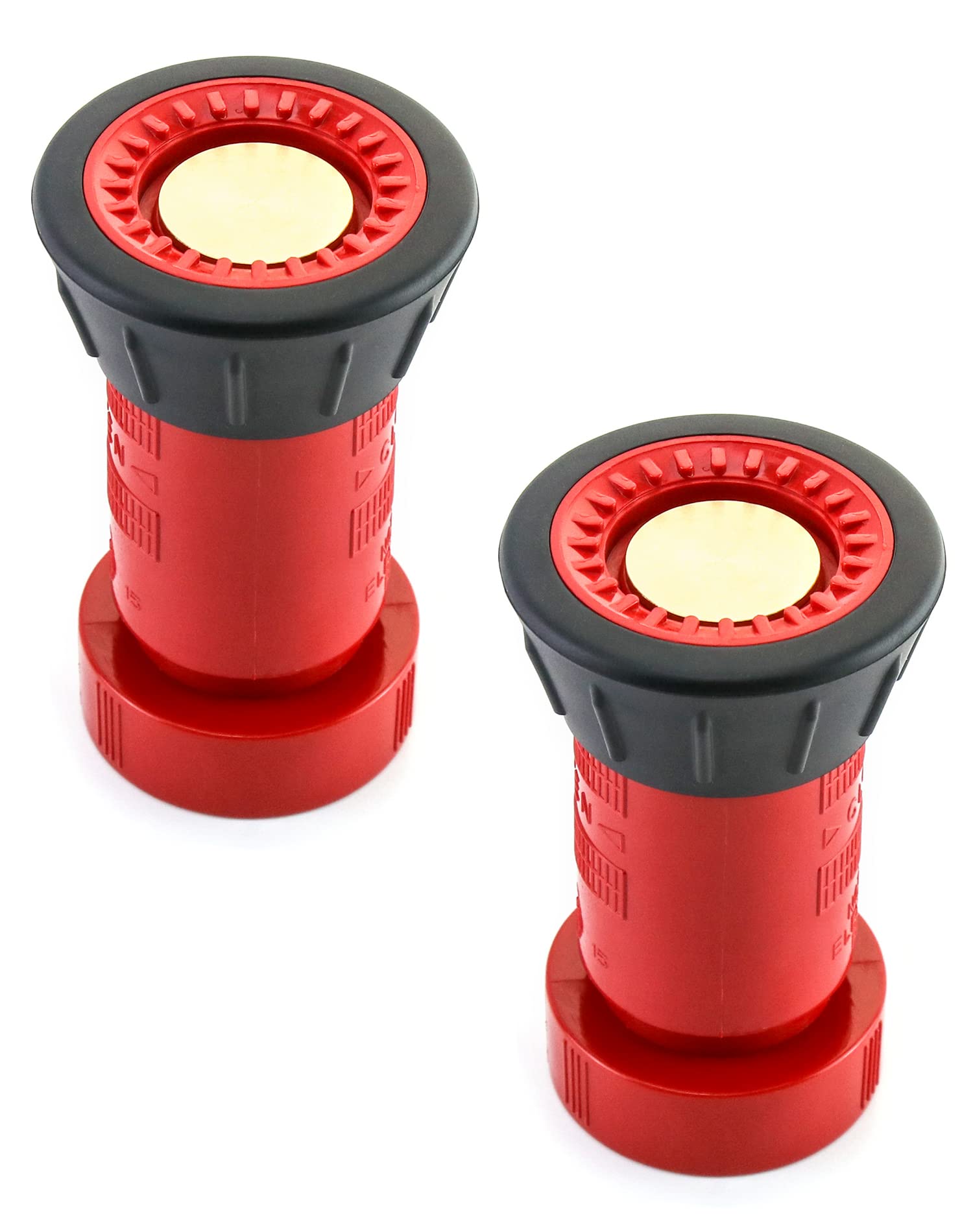 QWORK Fire Hose Nozzle close-up on brass stem