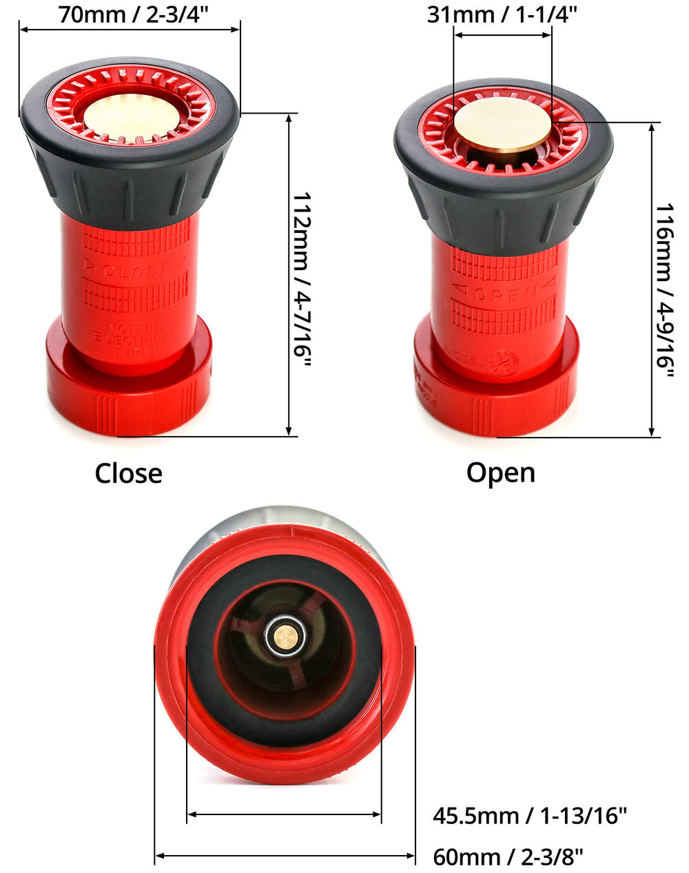 QWORK Fire Hose Nozzle in use at garden