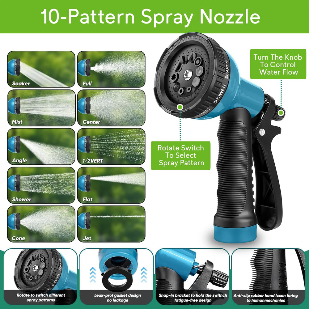 QZ.HAYC Flexible Garden Hose 100ft being used in a garden
