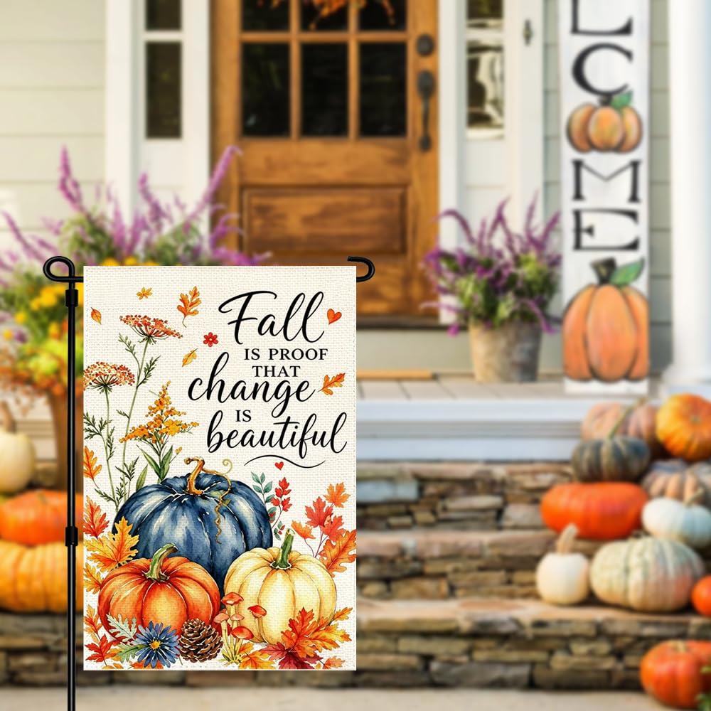 RABUSOFA Fall Garden Flag 12x18 displaying vibrant autumn colours