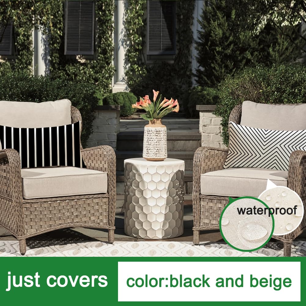 RABUSOFA outdoor pillow cover in a garden setting