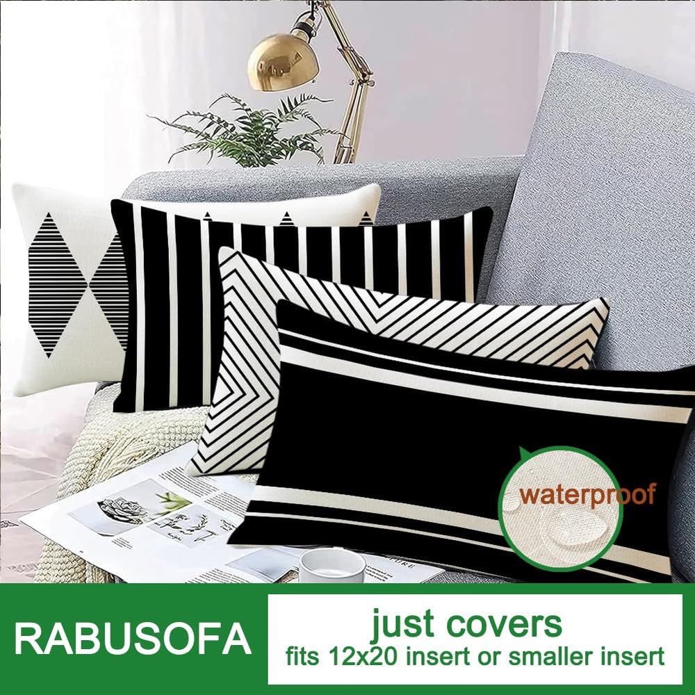 RABUSOFA outdoor pillow cover on a patio sofa