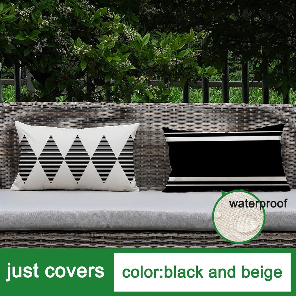 RABUSOFA outdoor pillow cover pack of 4 packaging