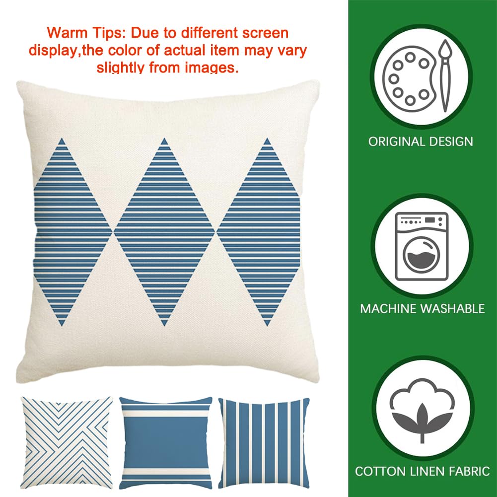 RABUSOFA Outdoor Pillow Covers 18x18 inch in a garden setting