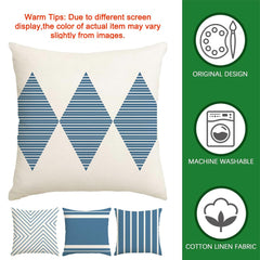 RABUSOFA Outdoor Pillow Covers 18x18 inch in a garden setting