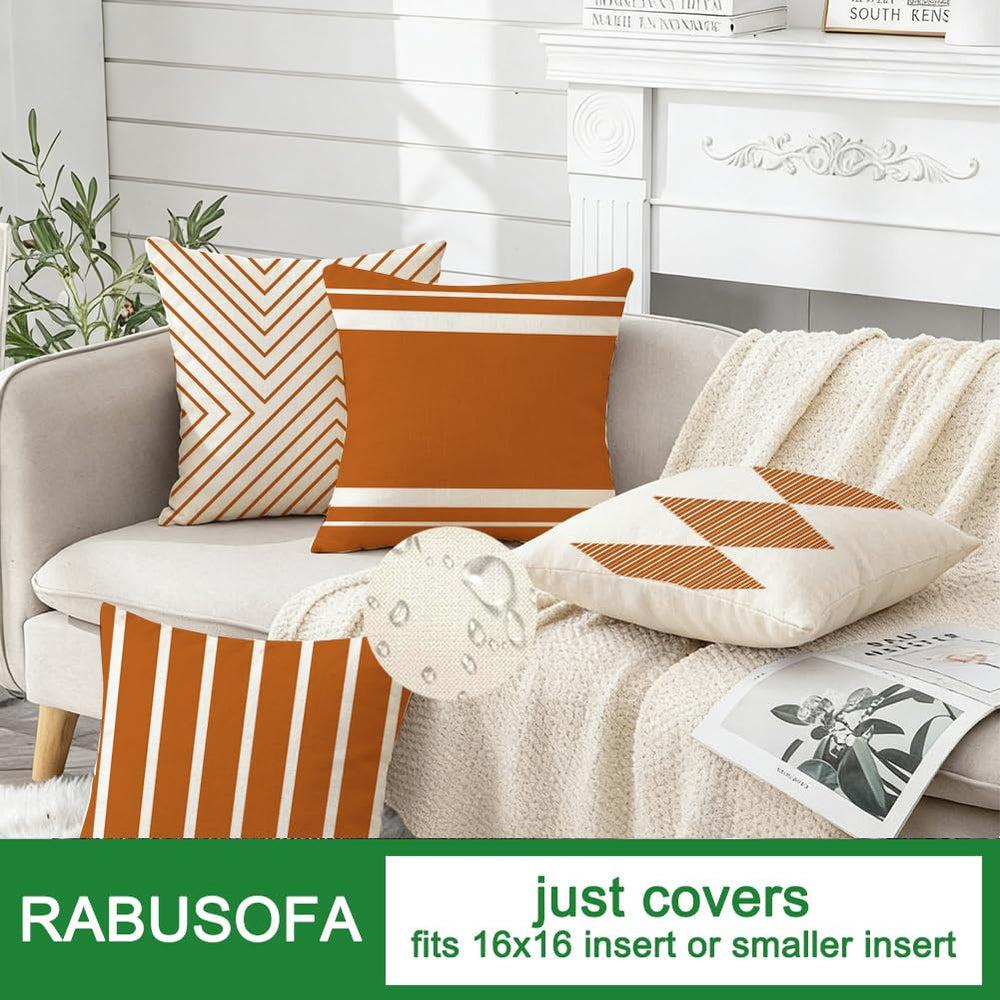 RABUSOFA Pillow Covers for Outdoor Decor