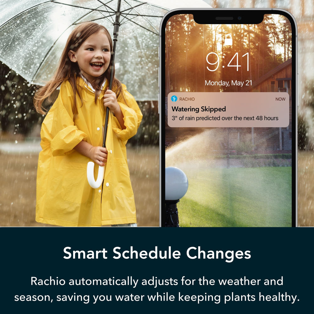Rachio 8 Zone Controller app interface on a smartphone